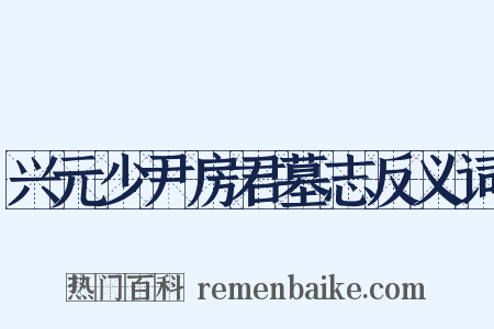 兴元少尹房君墓志反义词是什么意思的图片